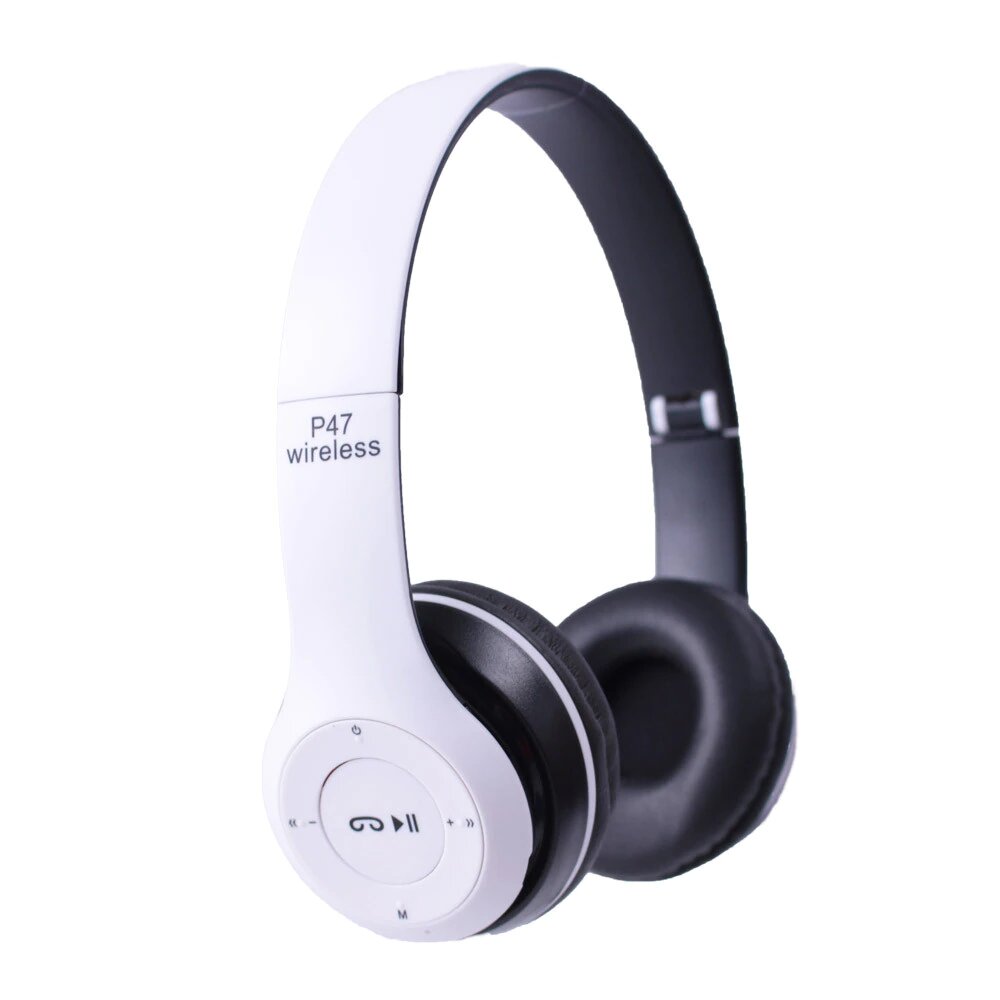 Безжични Bluetooth слушалки P47 5.0 + EDR, черни, бели
